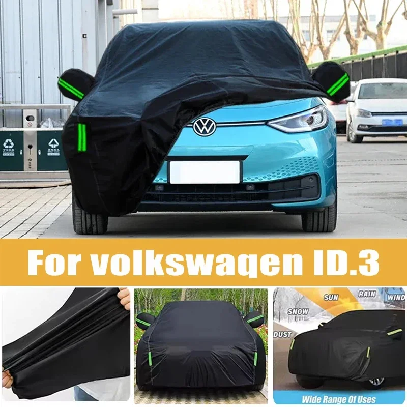 

For Volkswaqen ID.3 Full Car Cover Four Seasons Outdoor Sun Anti UV Rain Snow Dust Protection Oxford Cloth Accessories