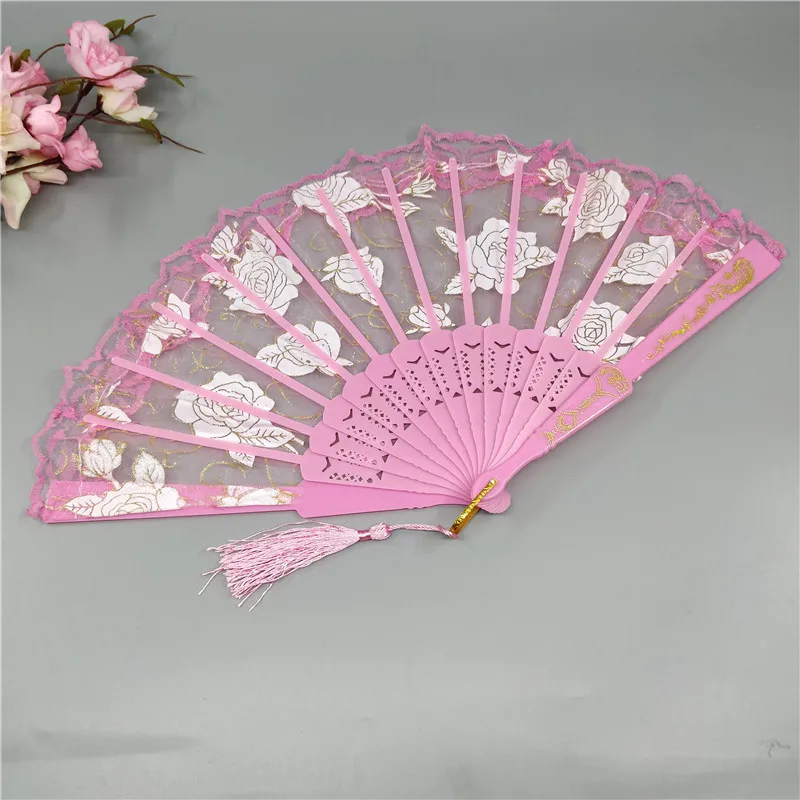 Spanish Hand Lace Fan Bride Wedding Battenburg Lace Fan Classic Handmade Bamboo Ribs Embriodery Home Decor Accessories 2023 New