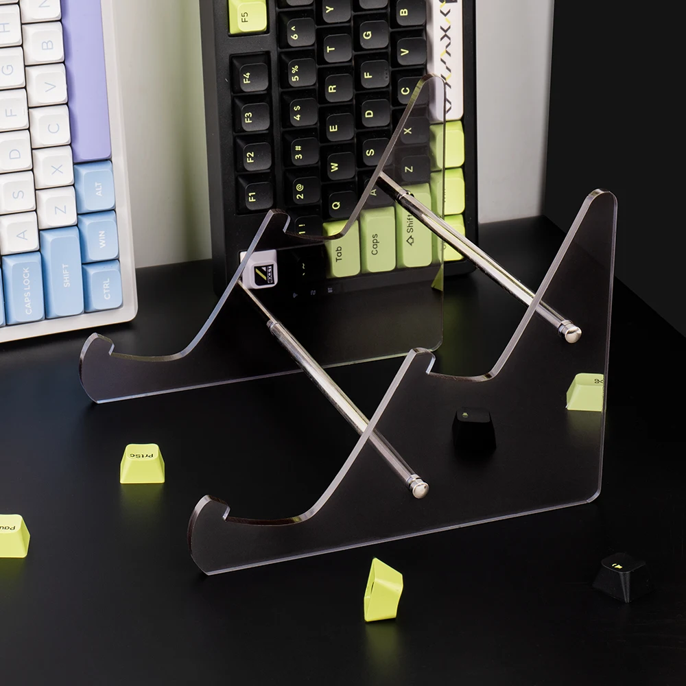 1/2/3 Tiers Display Keyboard Holder Transparent Acrylic Keyboard Stand for Computer Mechanical Keyboard Rack Storage