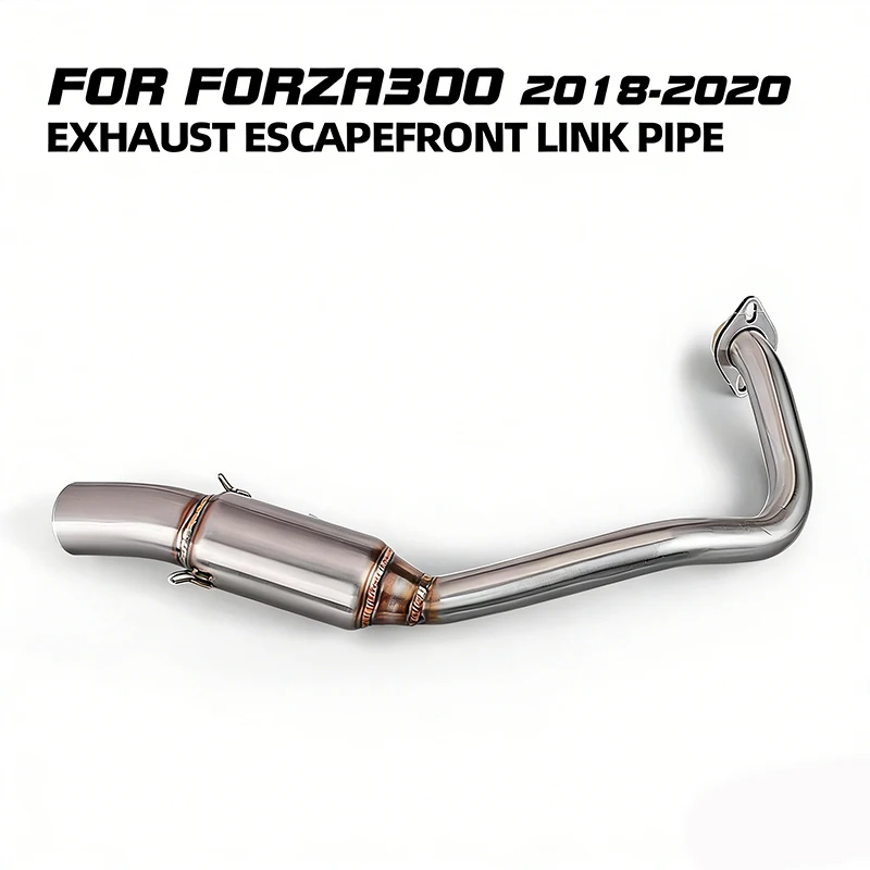 

universal 51MM Scooter Exhaust Stainless Interface Motorcycle Front Link Pipe Escape For Honda Forza300 2018 2019 2020