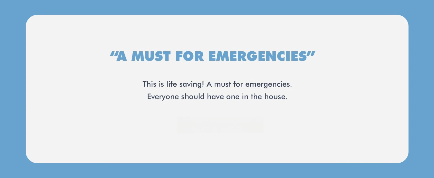 A must for emergencies