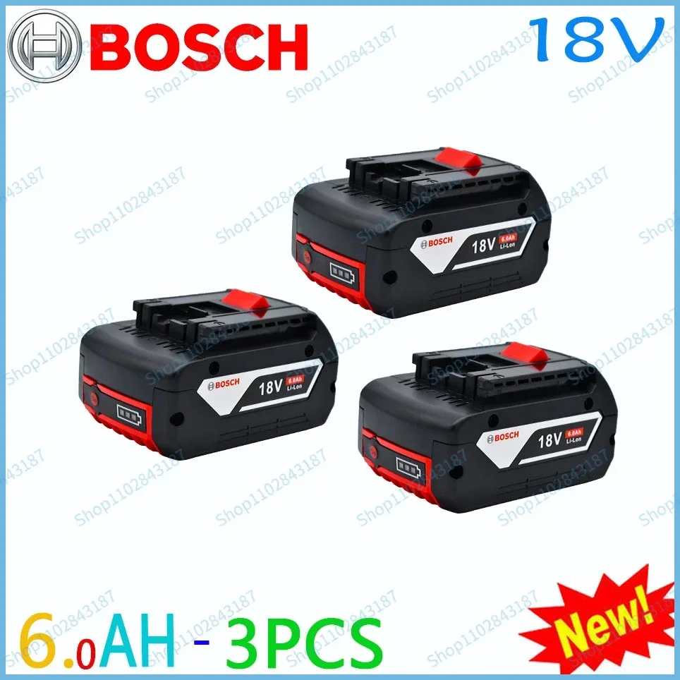 100% Bosch Original 18V 6ah Rechargeable Lithium Ion Battery for Bosch 18V 6.0AH Backup Battery Portable Replacement BAT609