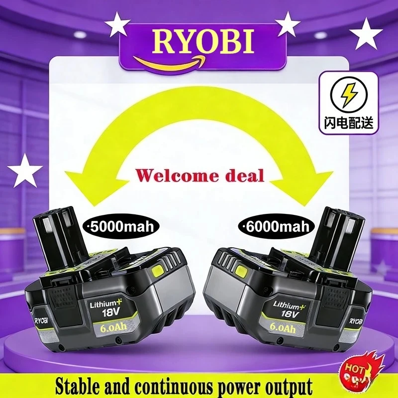 

Hoogwaardige RYOBI 18V oplaadbare batterij van originele kwaliteit Werkt met P107 P108 P109 Alle RYOBI draadloze gereedschappen