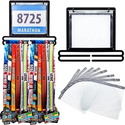 Medal Stainless Steel Hanger Race Medals Holder with Race Ribbon Sport Medal Display Rack Wall Hang Decoration Marathon Gymnasts