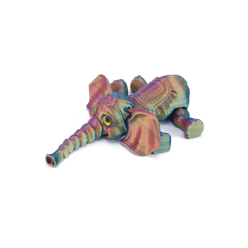 Mooie olifant 3D-printmodel in PLA kinderen desktop versiering cartoon speelgoed unieke collectie aanwezig
