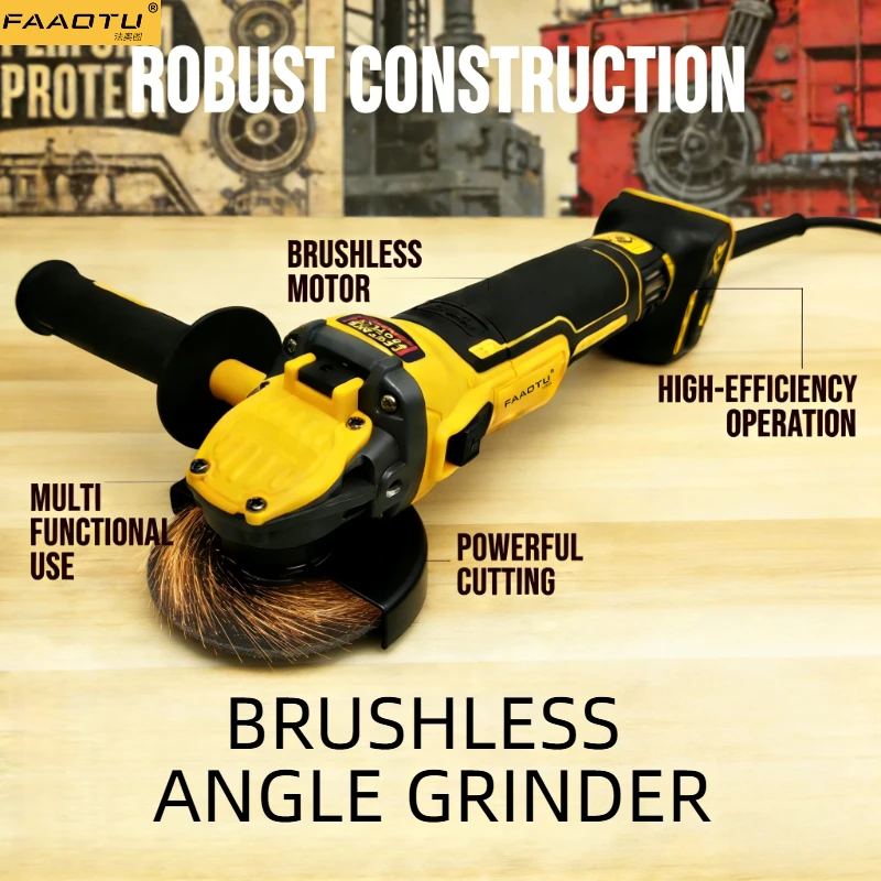 FAAOTU 409 Cordless Angle Grinder, Same Quality&Look As DW, Handheld Metal Processing Grinder Suitable for DW battery NO battery
