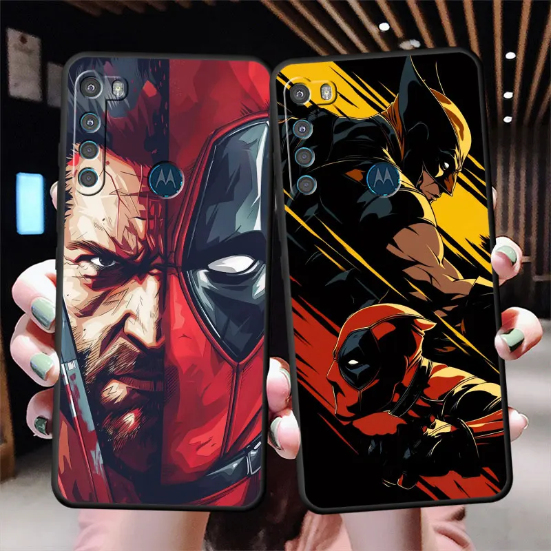 Case for Motorola G60 G22 Edge 30 G53 G30 40 G52 G31 G71 G72 G51 G60s G32 One Fusion G50 Soft Phone Cover Marvel Deadpool