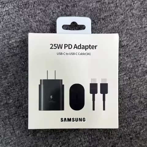 Samsung Quick USB-C Charger Type C Fast Charging 25W PD3.0 US Plug Charger Adaper For Galaxy s25 S23 S22 Plus a54 a34 a55 a56