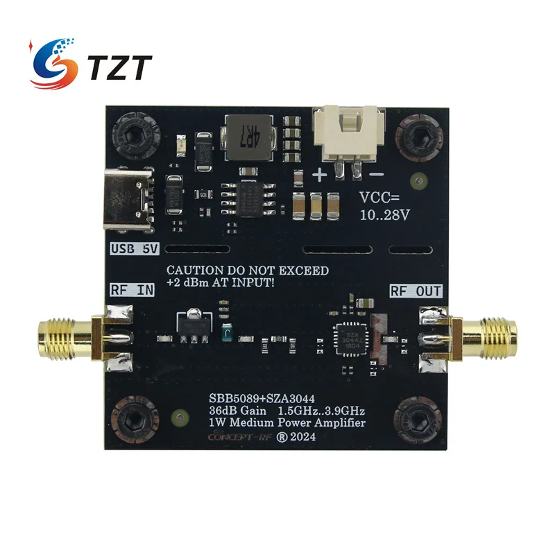 TZT SBB5089 + SHF0589/SHF0289/SZA3044 Vi Sóng Module Khuếch Đại Sóng RF Bảng Mạch Khuếch Đại 40MHz-1.2GHz 2W Tăng 25DB