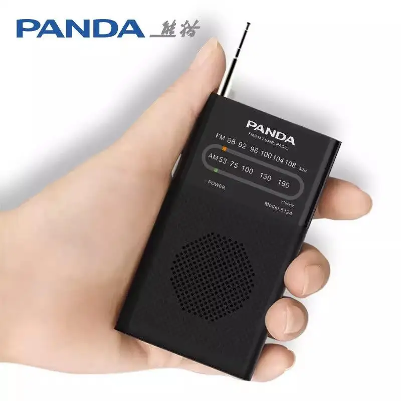 new Panda 6124 FM AM two-band mini portable radio Mini radio old man pocket semiconductor mini micro FM radio