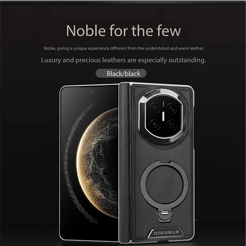 

Magnetic Rotating Metal Bracket Leather Phone Case,For Huawei Mate X7 Mate X6 Mate X5 Wireless Charging Protective Case
