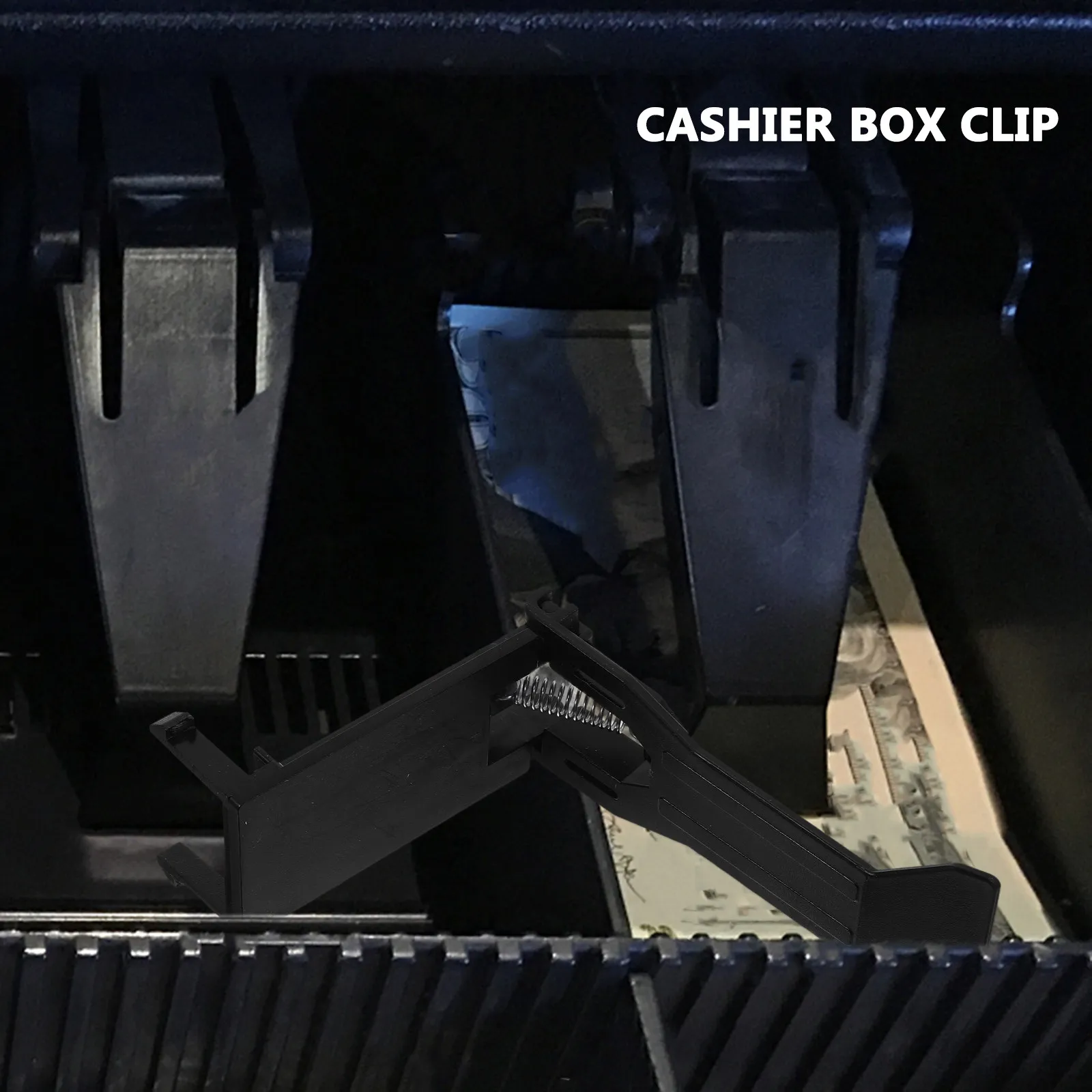 

8Pcs Cash Register Money Clip Universal Cash Box Holder Register Drawer Bill Clip Replacement Organizer Plastic Clips