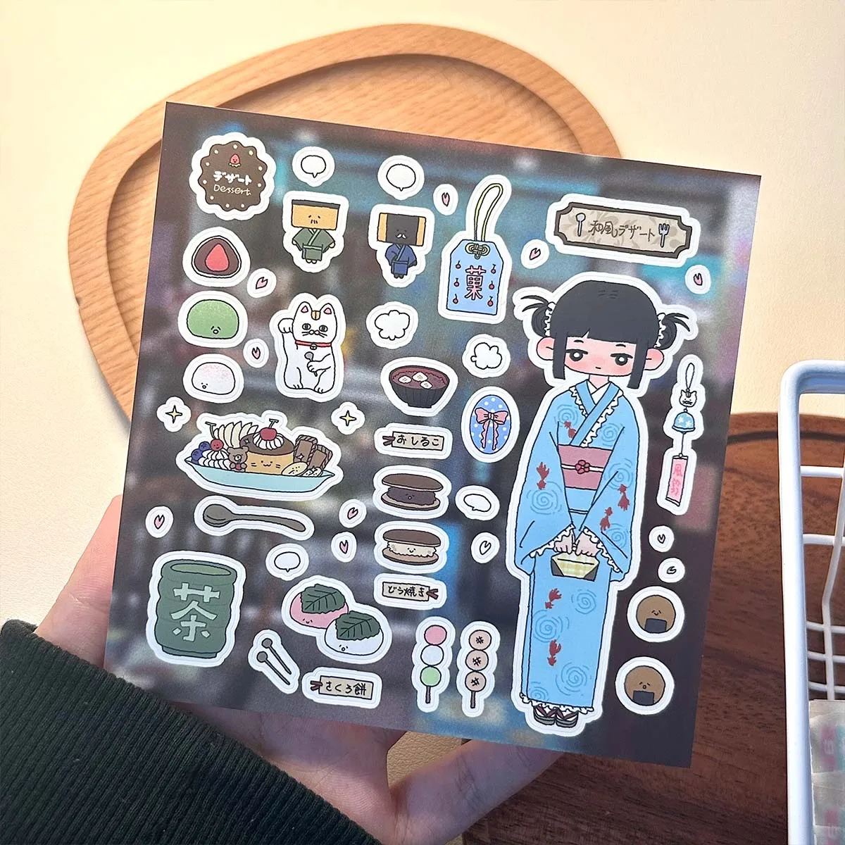 WAKAWAKA Scrapbooking Stickers Just in Time for the First Snowfall Winter Theme Deco Character Stickers DIY Arts Crafts Album