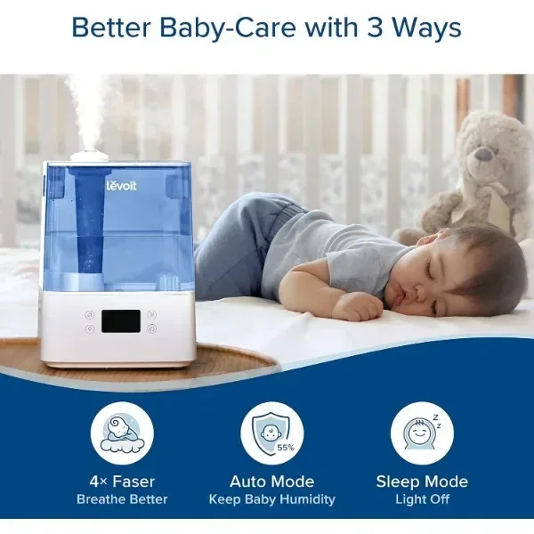 NEW  Classic300S Ultrasonic Smart Top Fill Humidifier, Extra Large 6L Tank for Whole Family, APP & Voice Control