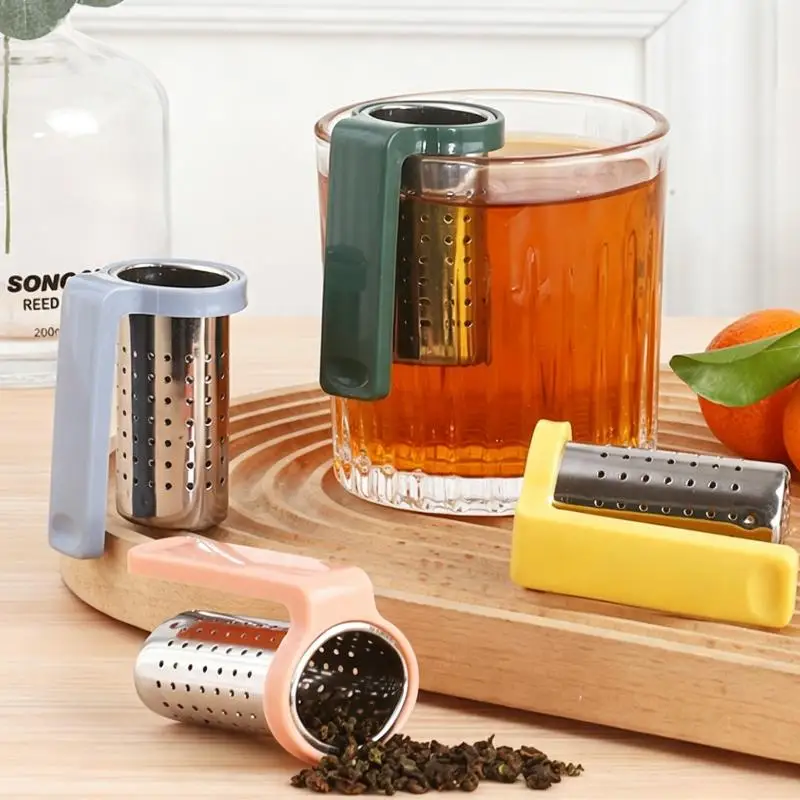 2PCS Tea Diffuser Precise Holes Stainless Steel Tea Filter Outflow Smoothly Herbal Tea Metal Infuser