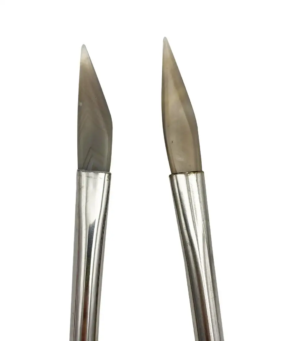 

6 pieces Agate Burnisher Polishing Knife Edge With Bamboo Handle Jewelry Making Tools Accessories Hot Sale