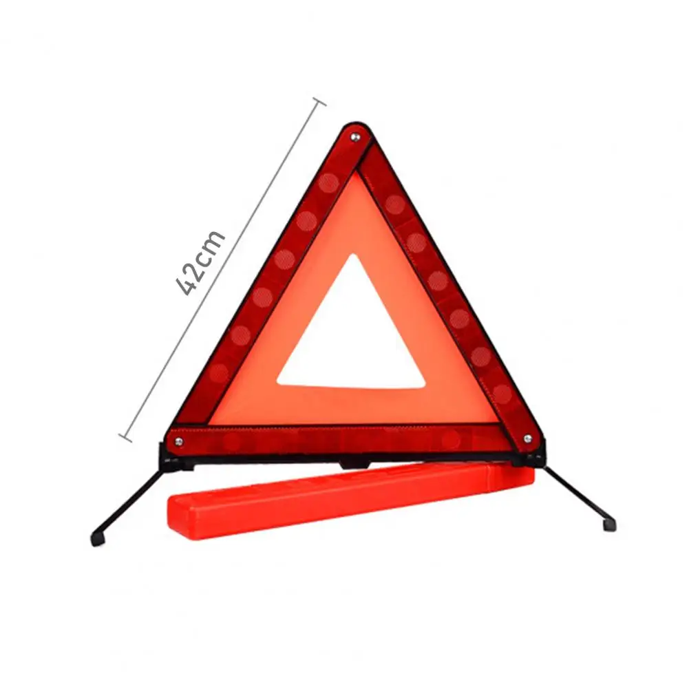 ABS for Parking Sturdy Emergency Reflector Triangle Safe Folding Warning Sign with Rubber Foot Parking Safety Sign Car Warning w