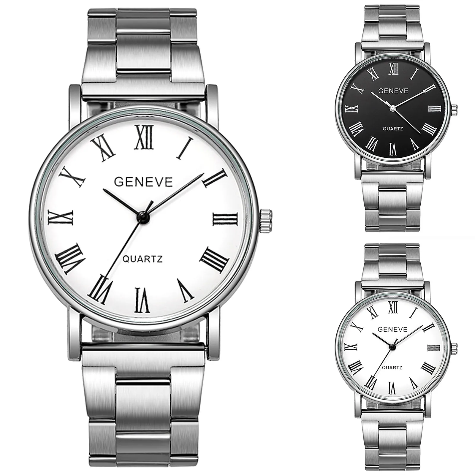 

Men'S Watch Fashion Casual Quartz Watch Business Leisure Steel Band Wrist Watch Daily Exquisite Clothing Matching Watch