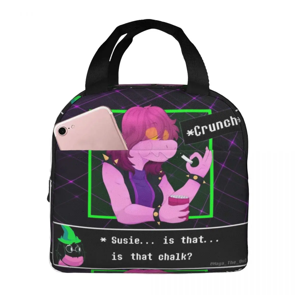 

Chalk Eater Susie Deltarune Fanart Merch Insulated Lunch Bag For Outdoor Food Storage Bag Portable Cooler Thermal Lunch Boxes