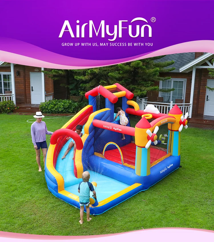 Mini Inflatable bounce house with water slide bouncy castle includes blower jumping castle summer toys for adults kids