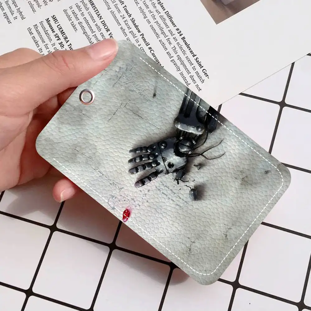 Fullmetal Alchemist Brotherhood Card Holders Student ID Card Protective Cover Cases Student Campus Access Cards Key Chain