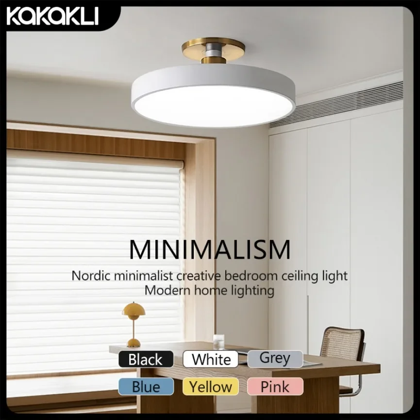 LED Modern Ceiling Light Creative Macaron Minimalist Pendant Light Bedroom Corridor Living Room Study Balcony Indoor Home Light