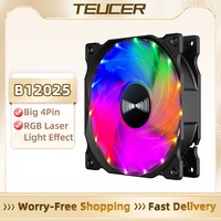 TEUCER B12025 120mm Computer Fan rainbow RGB 4pin High Cooling Performance Gaming PC Fan