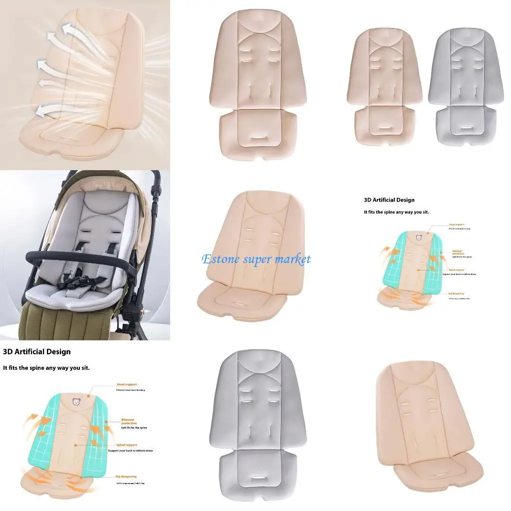 

090B Soft Cotton Strollers Pad Breathable Cushion For Baby Carriage Universal
