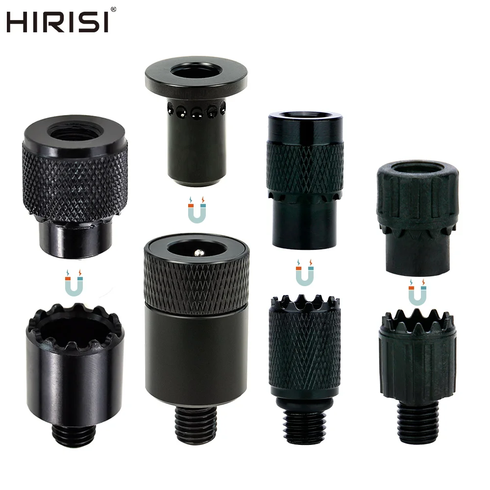 Hirisi 4-teiliger Schnellwechselanschluss zum Karpfenangeln, Aluminium-Twist-Lock-Adapter, sicherer und langlebiger Rod Pod Angelzubehör, Neu