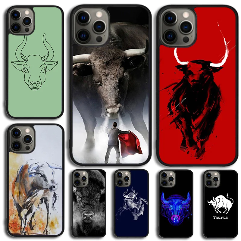 Taurus bull Phone Case For iPhone 16 15 14 13 12 Mini 11 Pro Max Plus X XS Max XR Cover Shell coque