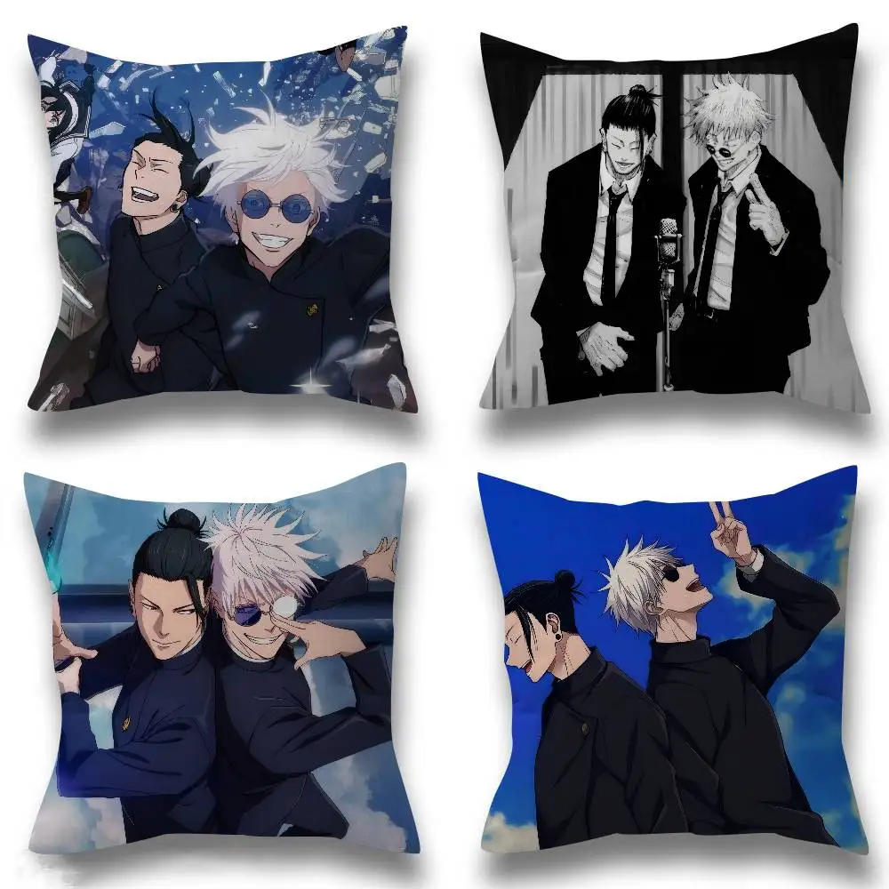 Anime gojo X geto Kissenbezug, Kissenhülle, Polsterung, Sofa, Dekokissen, Heimdekoration, Kissenbezug
