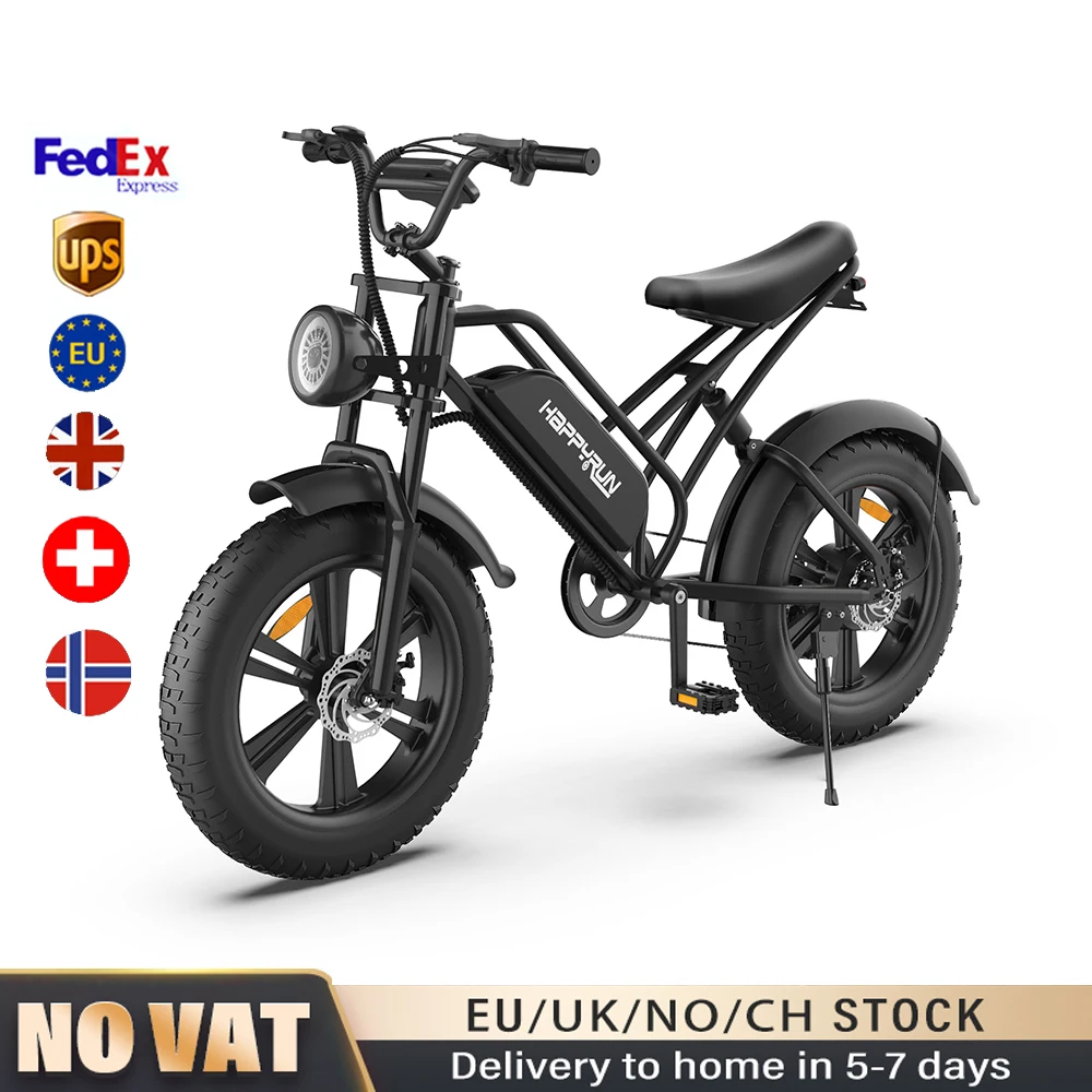 

Electric Bike 1500W 48v 18Ah Removable Battery 20 Inch Wide Tires 30 MPH Off-Road Electric Bike for Adults