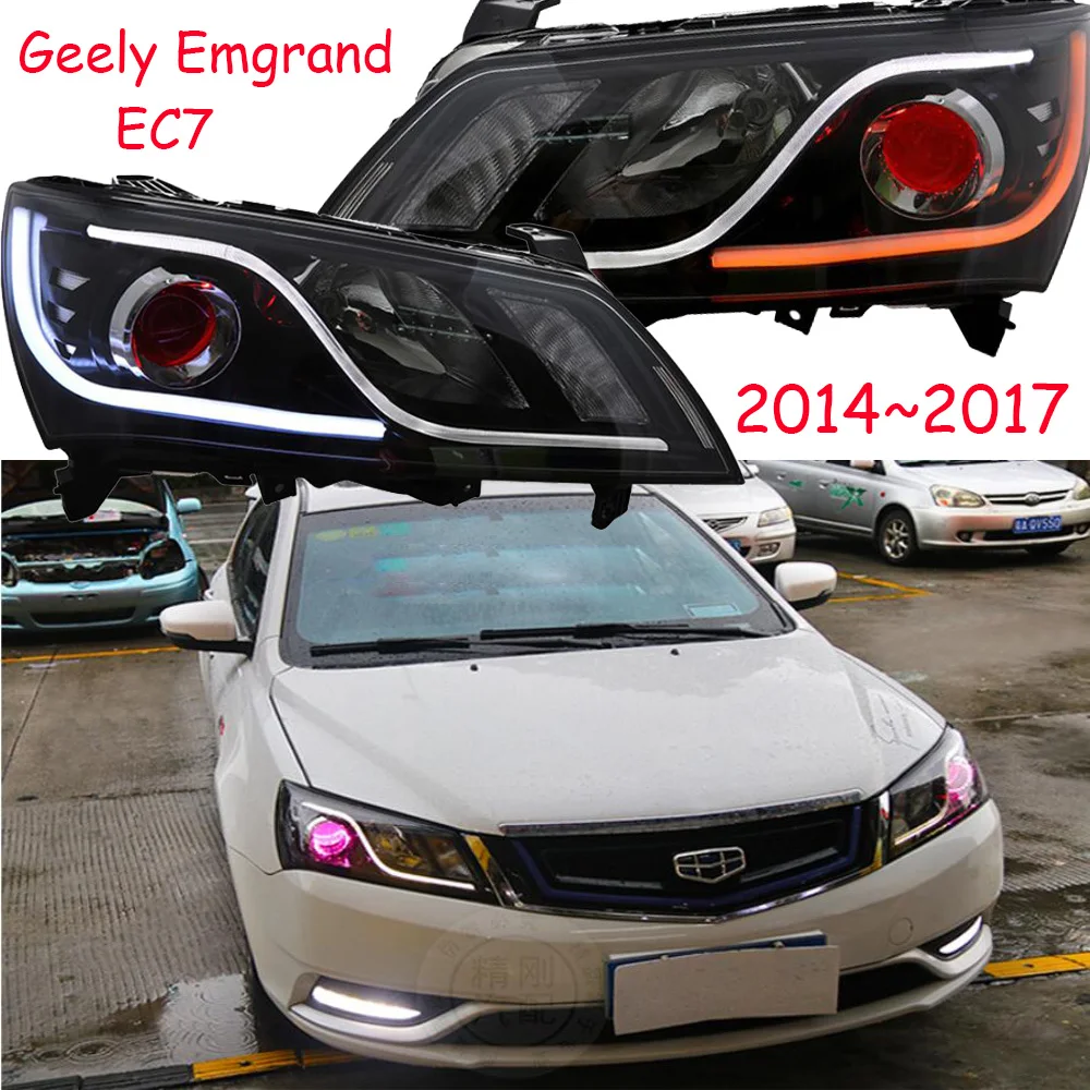 car head lamp for Geely Emgrand EC7 Headlight EC715,EC718 EC7-RV 2014 2015 2016 2017year DRL Bi Xenon Lens HI LO HID Fog Lamp