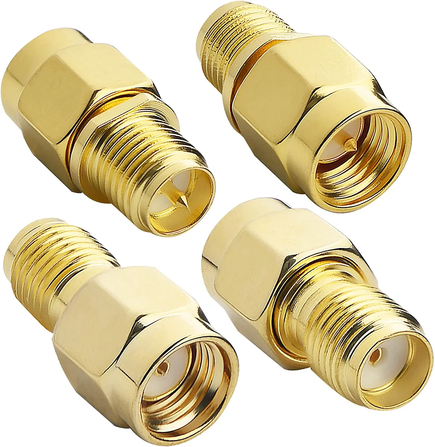 2Pcs/Lot RF Coaxial Coax Adapter SMA Male Female Connectors RP SMA to SMA Male RP-SMA Connector Adapters