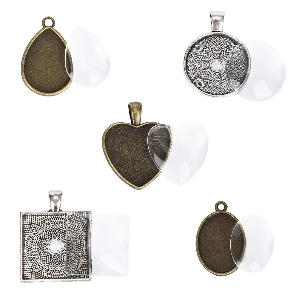

60pcs Glue Accessories High Quality Metal DIY Pendant Necklace Bracelets Earrings Bracelets Pendant Accessories Making Jewelry