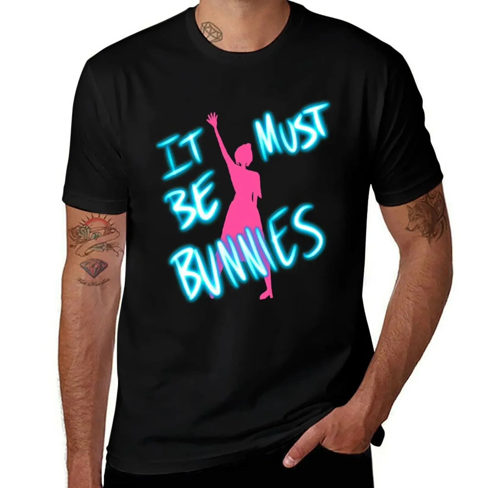 It must be bunnies. T-Shirt man t shirt vintage t shirts anime clothes men t shirts