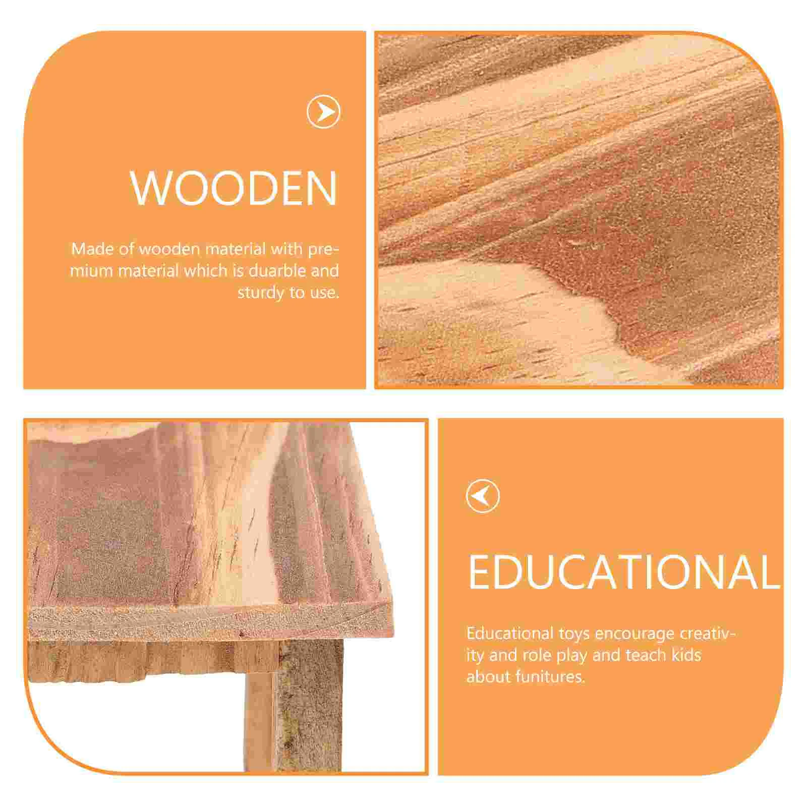 Set retrò Mini casa Piccoli mobili Tavolo Sedia Arredamento Decor Set Decor Ornamenti cinesi Tavolo Sedia Giocattolo Regalo