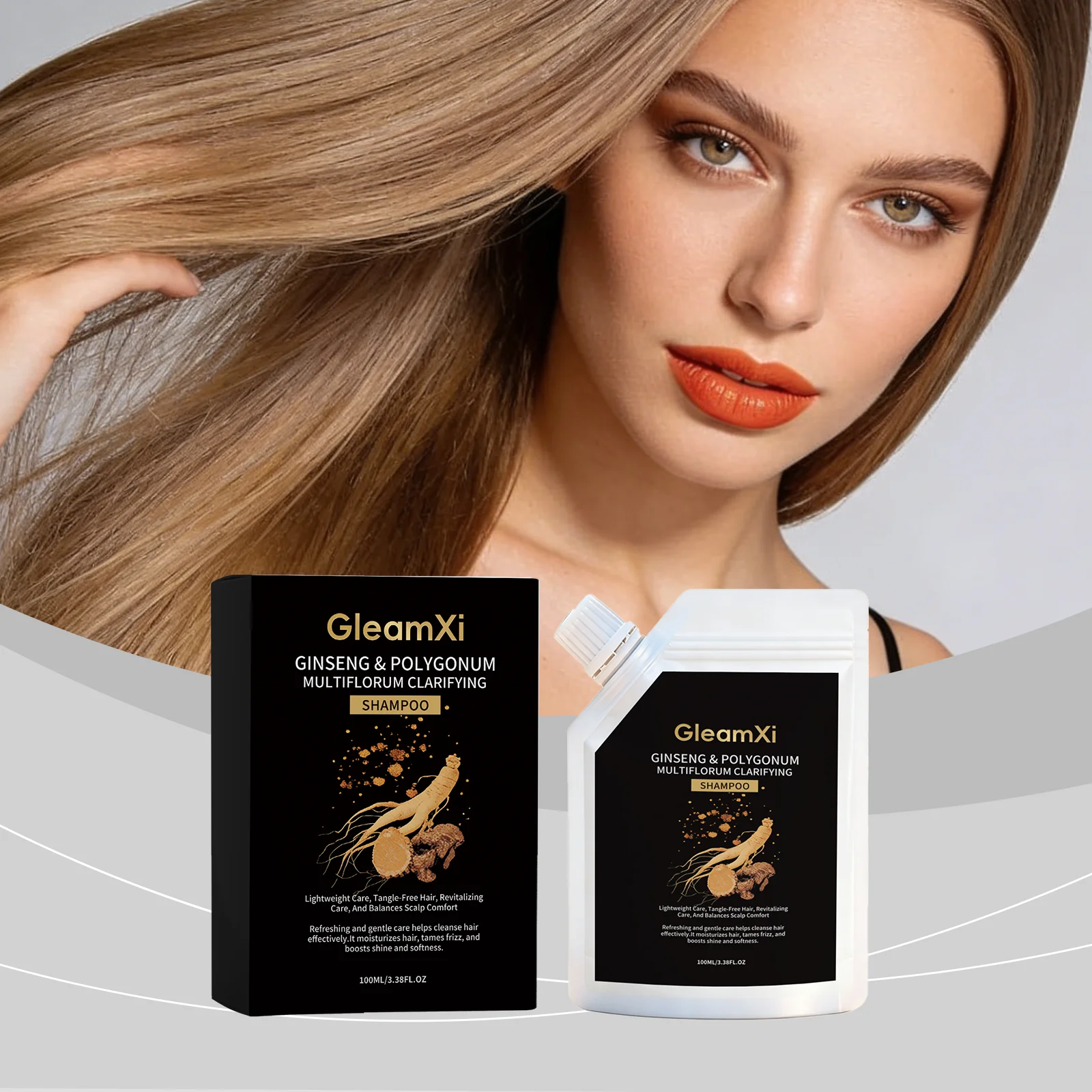 

Gleamxi Clarifying Shampoo Nourishing Cleaning Scalp Smooth Lightweight Refresh Soft Repairing Dry Damaged Frizz Anti White Care