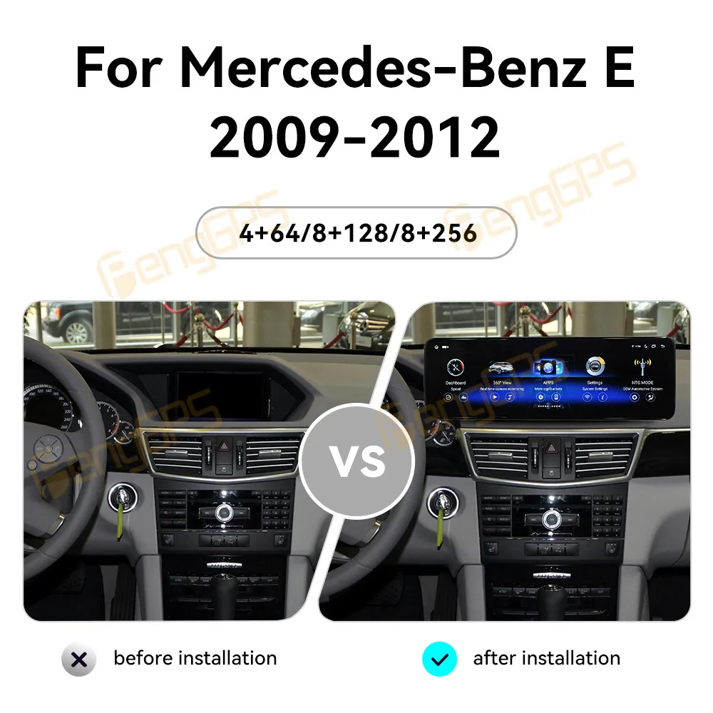 14.9'' Android 13 for Mercedes-Benz E Class 2009-2012 Touch Car Screen GPS Navigation Carplay Car Radio DSP BT Multimedia Player