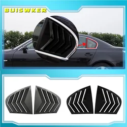 Car Rear Window Shutter Cover Trim Window Louver Side Vent Trim For BMW 5 Series E60 2004-2010 Auto Accessories Gloss Black