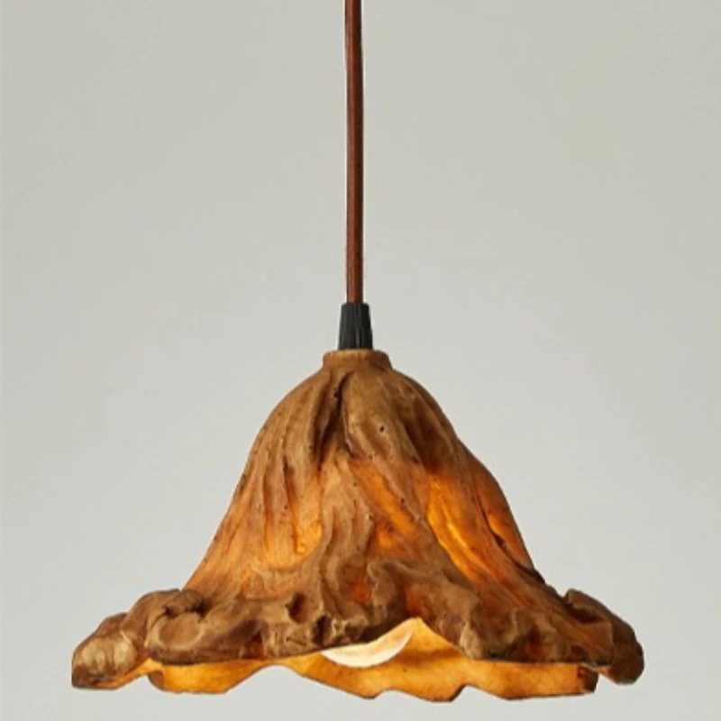 Japanese Wabi-Sabi Resin Delicate Pendant Lights for Restaurant Bar Counter LED Hanging Ceiling Lamp Sling Chain Indoor Fixtures