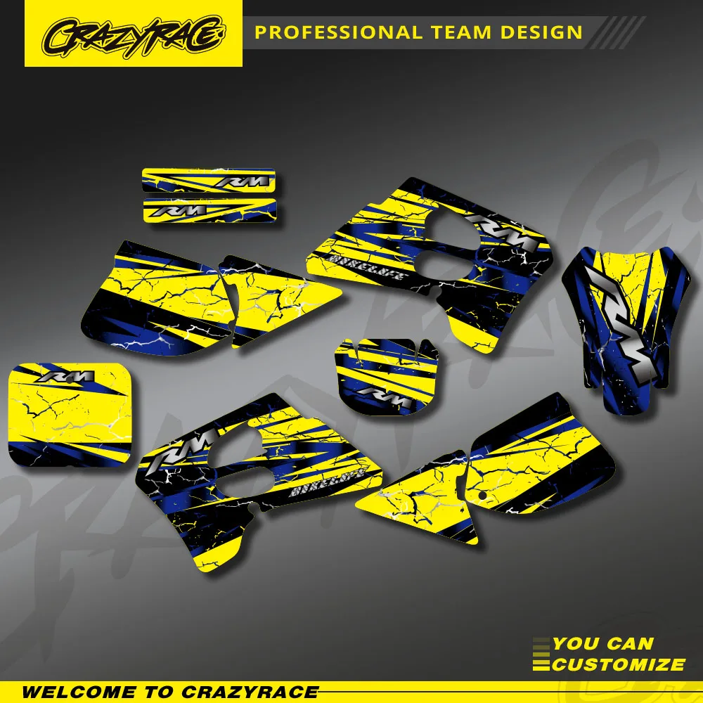 Motorcycle Plastic Graphics Backgrounds Decals Stickers For Suzuki RM125 RM250 RM 125 250 1993 -1995 Protector Customize