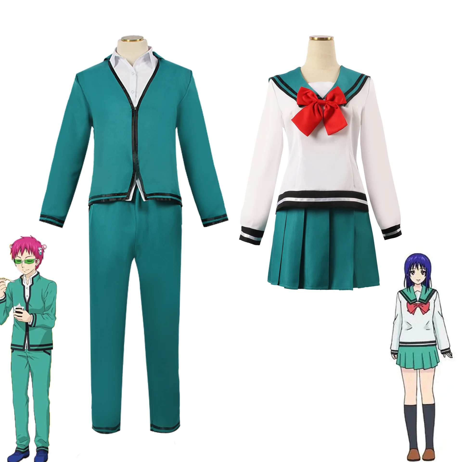 The Disastrous Life of Saiki K. Kusuo Teruhashi Kokomi Cosplay Costumes Anime Uniform Clothes Halloween Carnival Man Woman