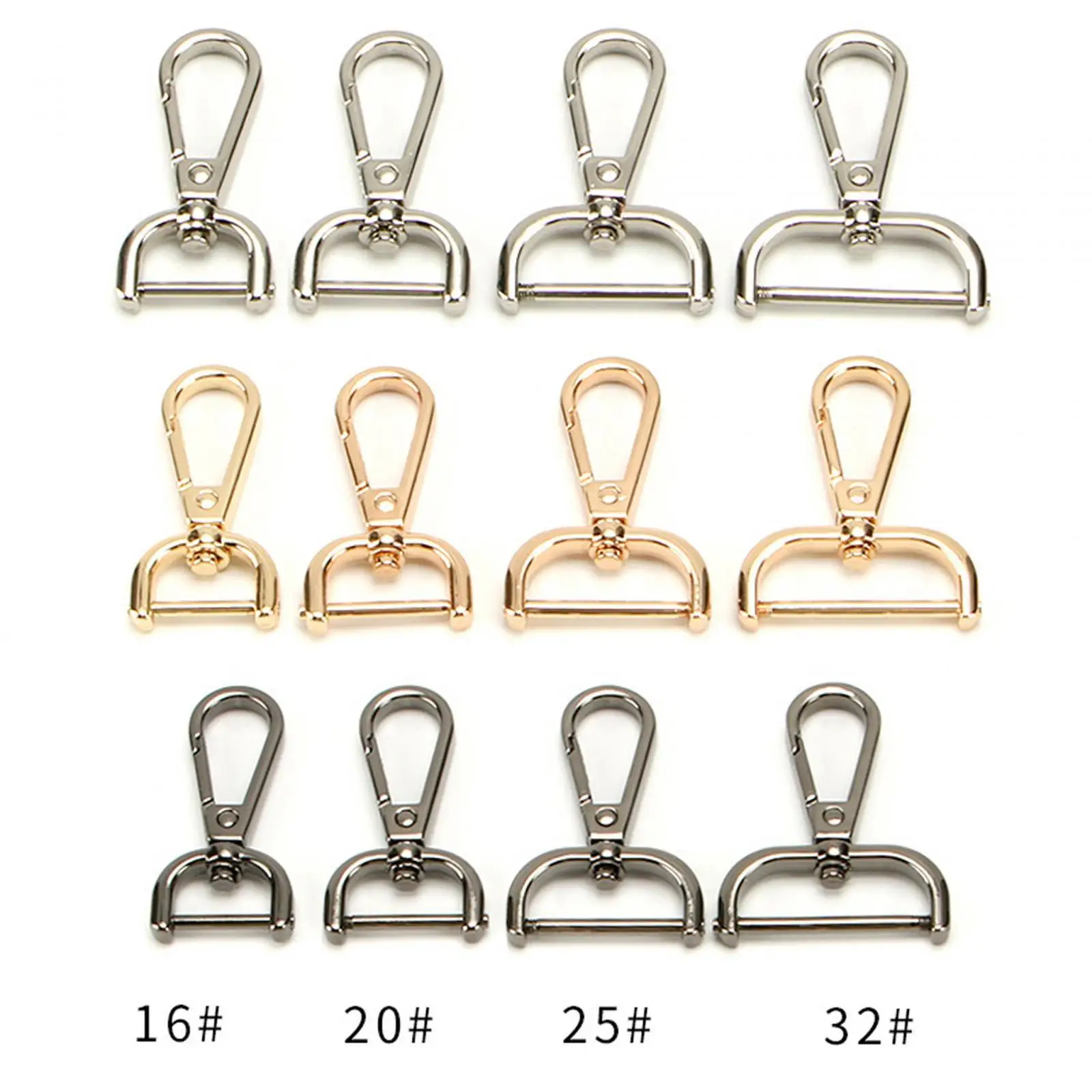 Swivel Lobster Clasps Bag Handbag Clasps Swivel Snap Hooks Trigger Clips for DIY Crafting Keychain Clip Crossbody Bag Handbag