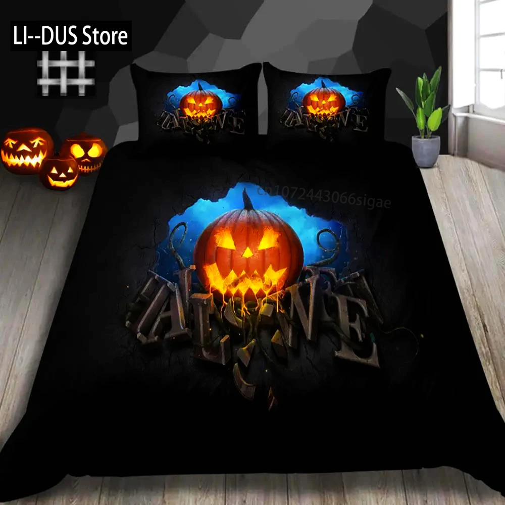 Halloween Duvet Cover Set Bedding Halloween Decor Mysterious Forest Bedding Set Double Queen King Size Quilt Cover