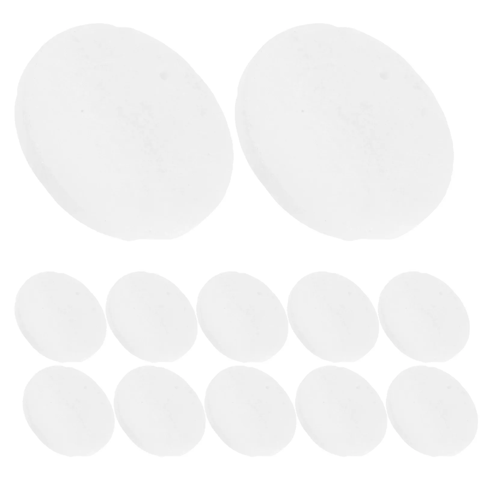 12Pcs Natural Round Drilled Look Pebbles Flat Smooth White Stones 1.97 Inch Paintable Necklace Pendant Stones for Jewelry Making