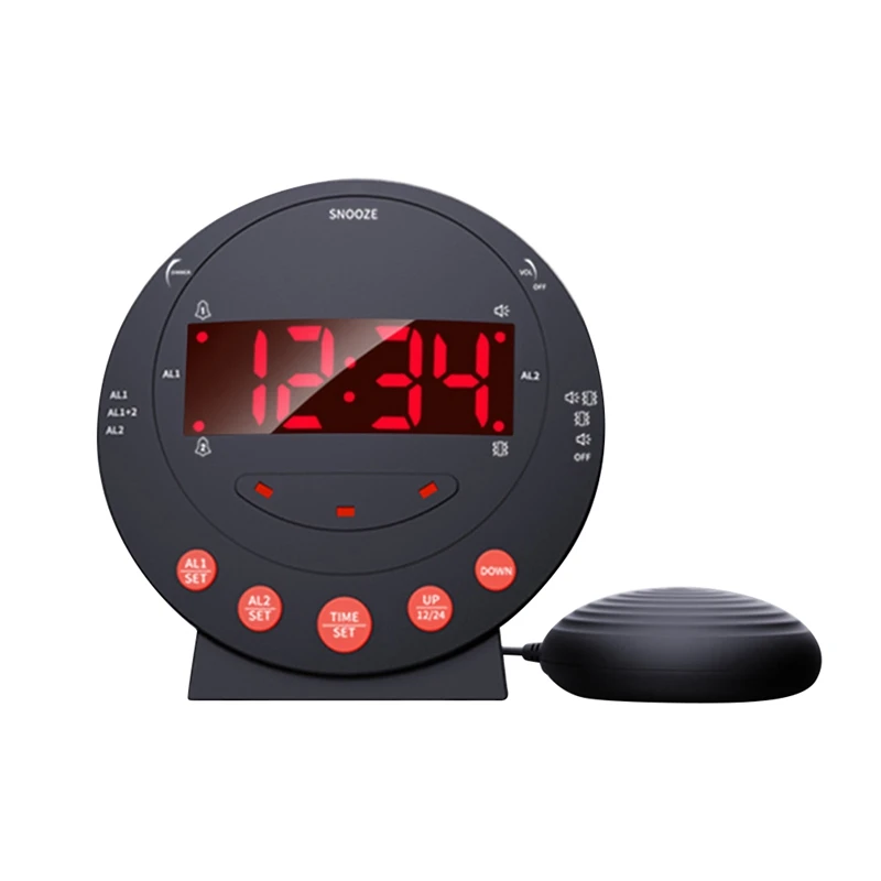 

Stepless Volume Adjustment Electronic Alarm Clock Digital Desk Powerful Vibration Clocks