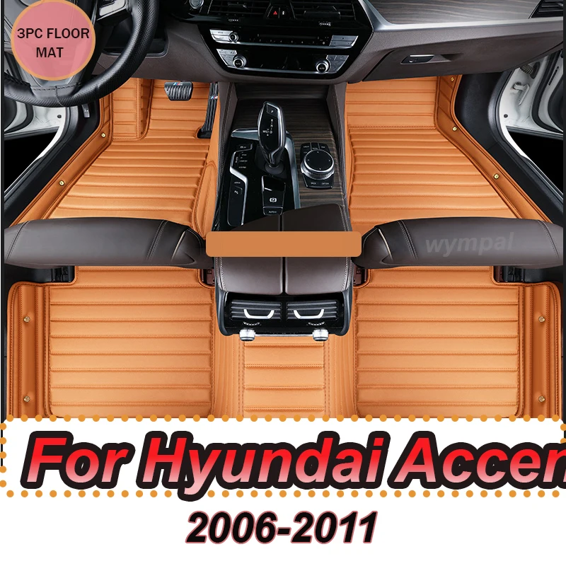 

Роскошные автомобильные коврики для Hyundai Accent Verna Super Pony Brio Dodge Attitude MC MK3 2006 ~ 2011 кожаные коврики ковры