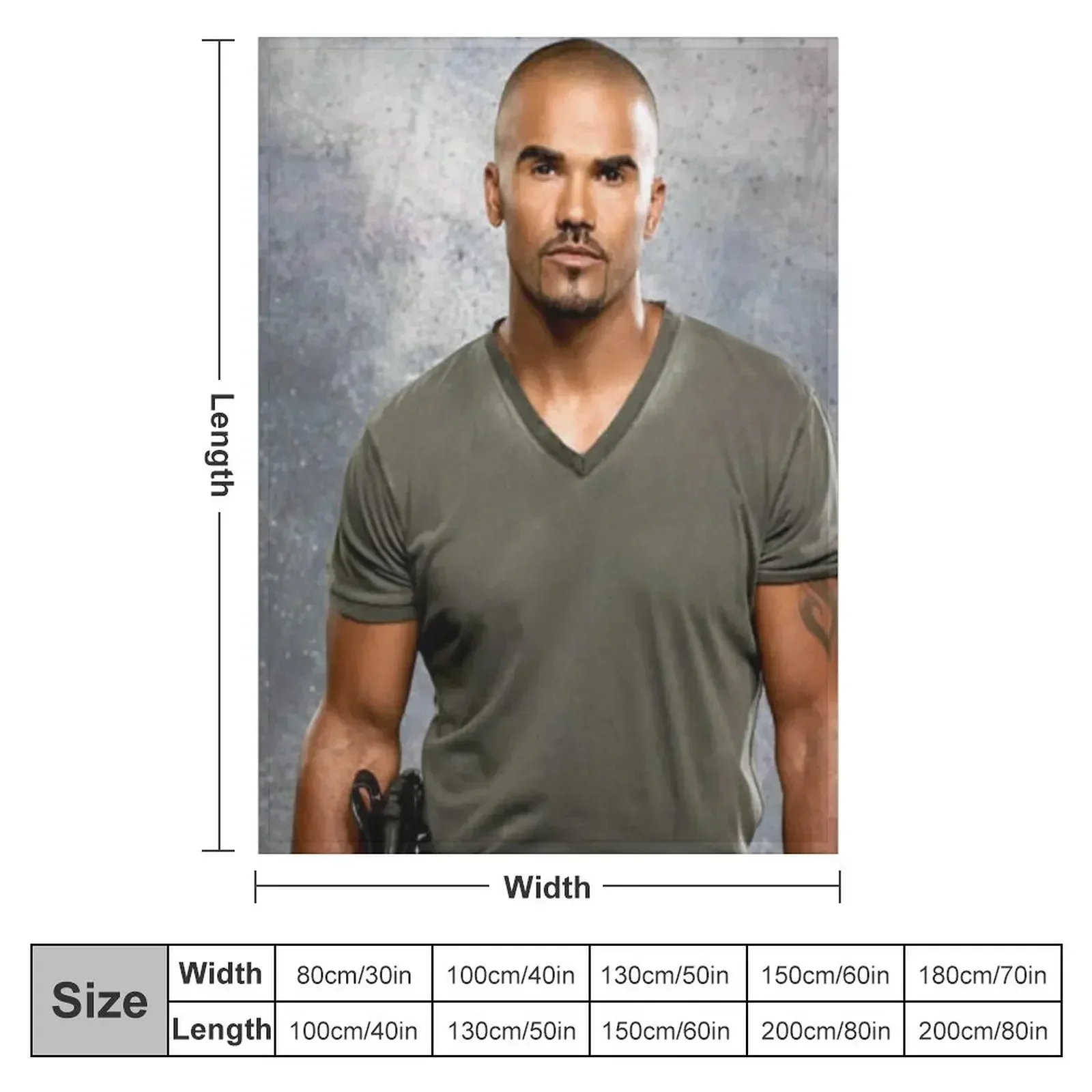 shemar moore Throw Blanket Flannel Fabric Decoratives Soft Plush Plaid Blankets