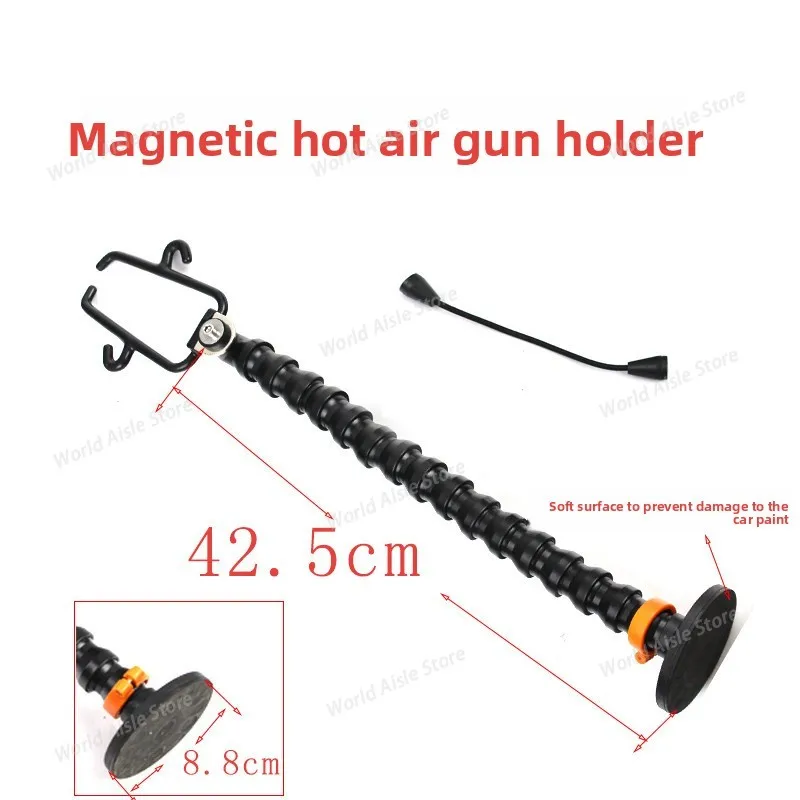 Hands-Free Suction Cup Magnetic Base Heat Gun Holder & Hanger, Auto Dent Repair & Film Application Tool